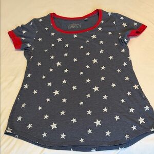 Women’s Panhandle Starry Night Blue and Red T-Shirt